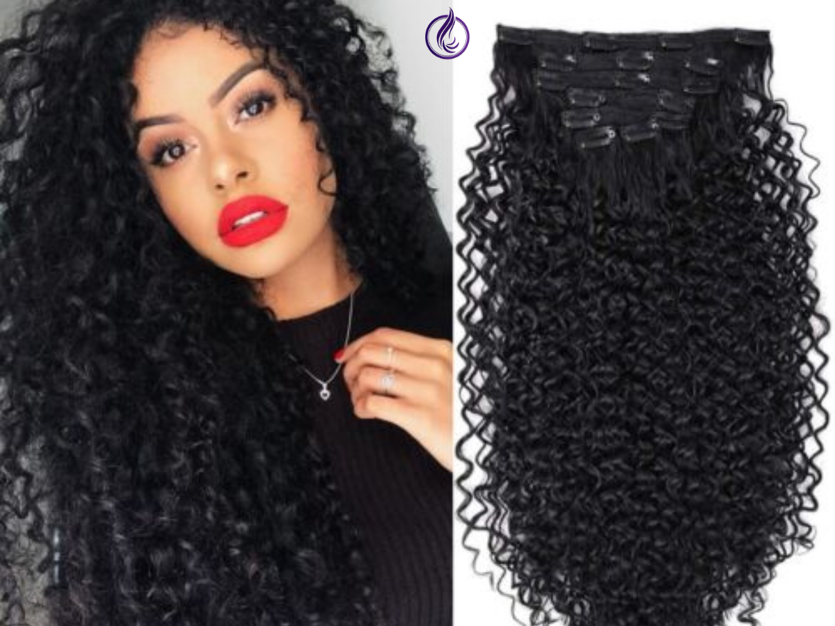 Kinky clip-in hair extension